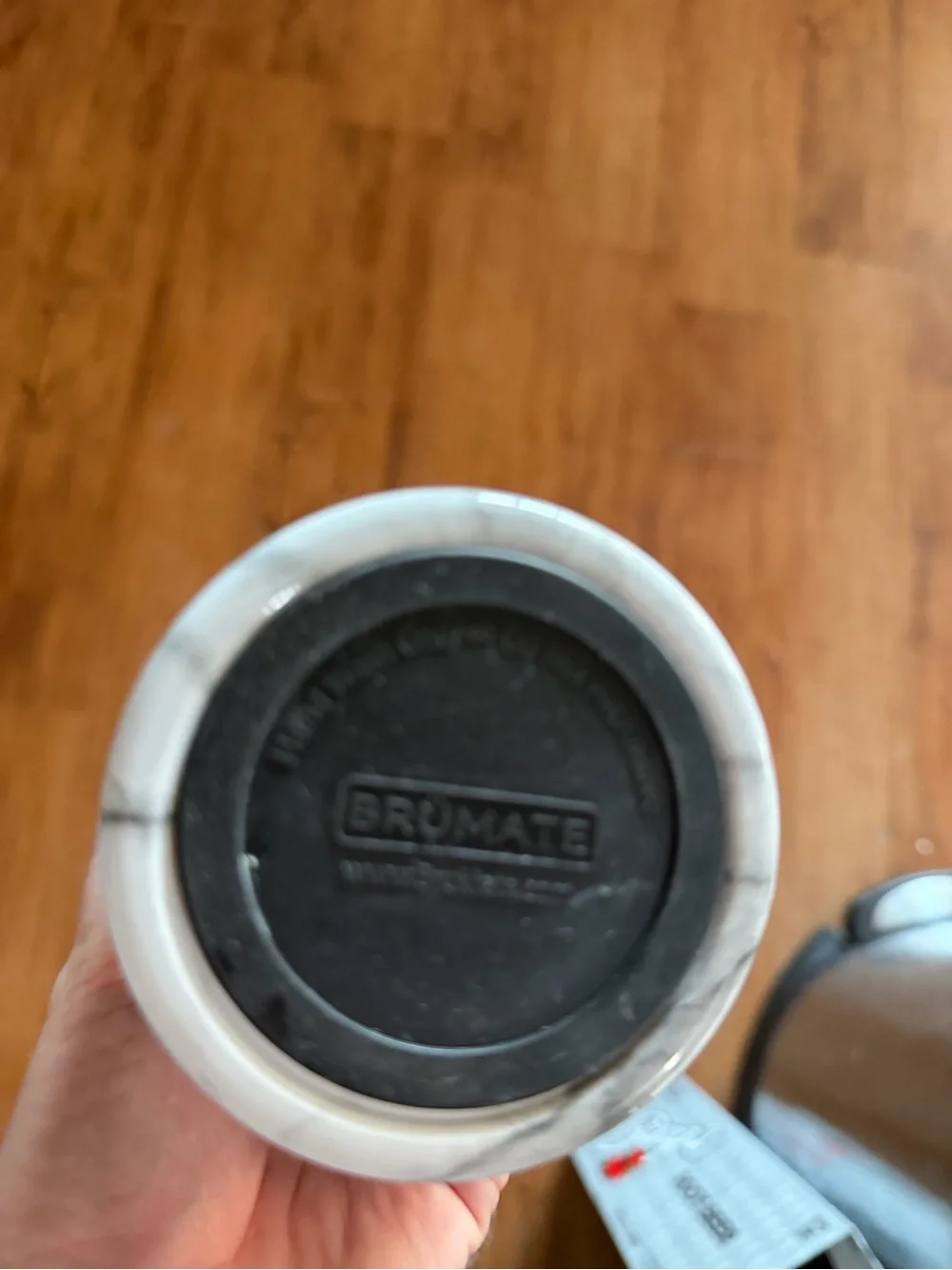 BrüMate Marble Travel Tumbler - White Gray